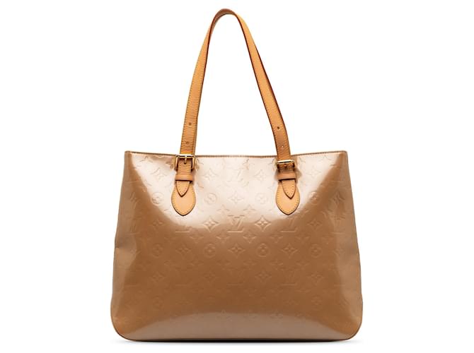 Tan Louis Vuitton Monogram Vernis Brentwood Tote Bag Camel Leather  ref.1268355