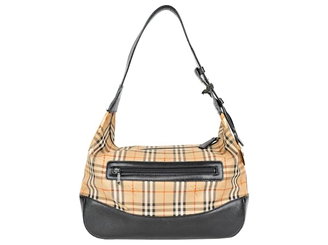 Burberry Nova Check Shoulder Bag Beige Cloth  ref.1268367