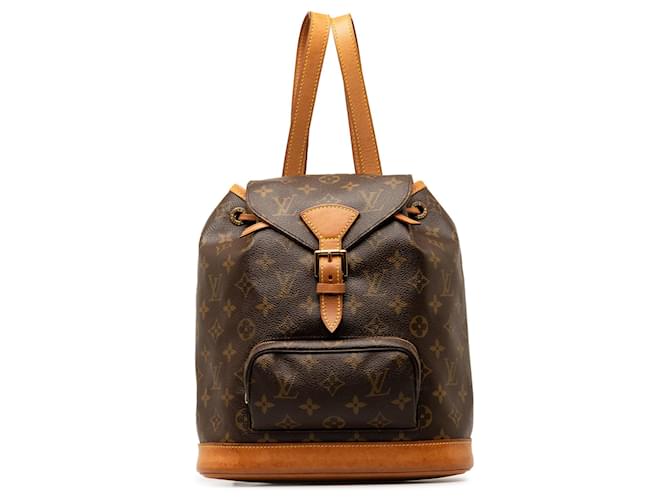 Brown Louis Vuitton Monogram Montsouris MM Backpack Cloth  ref.1268385