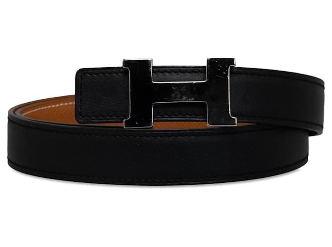 Hermès Black Hermes Constance Reversible Belt Leather  ref.1268474