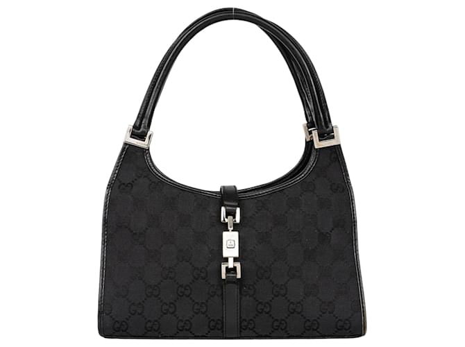 Gucci GG Monogram Mini Jackie Handbag Black Leather  ref.1268487