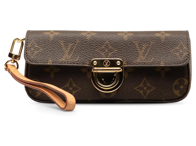 Bolso clutch tipo laguna con monograma Pochette de Louis Vuitton marrón Castaño Lienzo  ref.1268499