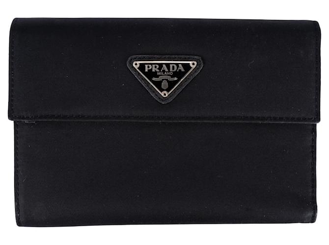 Prada Black Nylon Triangle Wallet  ref.1268505