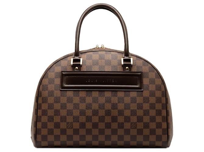 Brown Louis Vuitton Damier Ebene Nolita 24 Heures Handbag Leather  ref.1268522