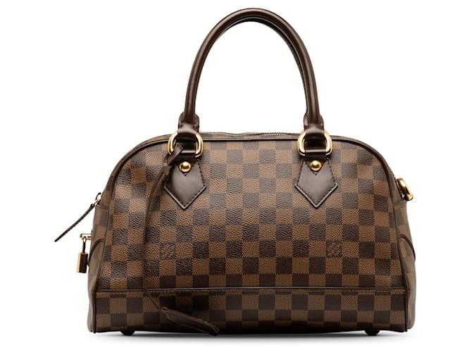 Brown Louis Vuitton Damier Ebene Duomo handbag Braun Leder  ref.1268523