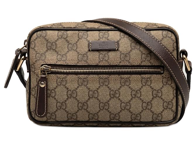 Brown Gucci GG Supreme Crossbody Bag Cloth  ref.1268547