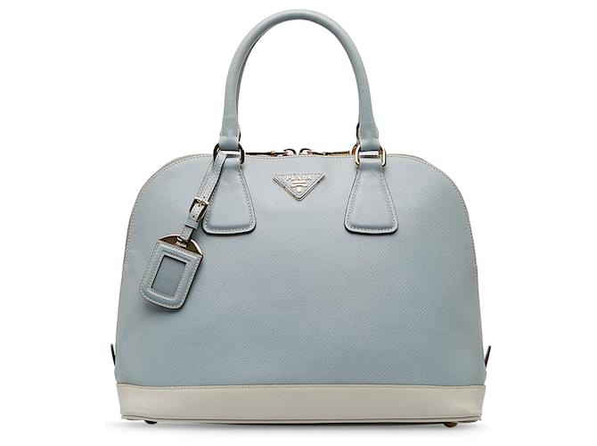 Blue Prada Saffiano Handbag Leather  ref.1268590