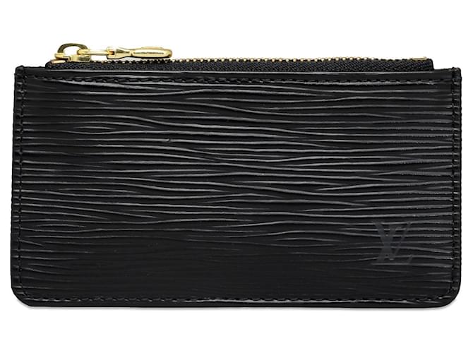 Black Louis Vuitton Epi Pochette Cles Coin Pouch Leather  ref.1268620