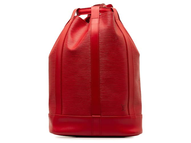 Mochila Louis Vuitton Epi Randonnee GM vermelha Vermelho Couro  ref.1268669