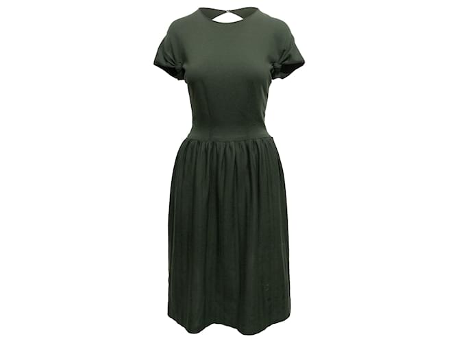Alaïa Dark Green Alaia Open Back Knit Dress Size US S Synthetic  ref.1268688
