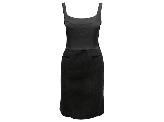 Black Balmain Sleeveless Dress Size FR 40 Synthetic  ref.1268698