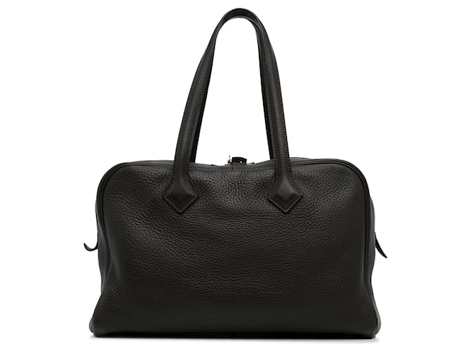 Hermès Brown Hermes Clemence Victoria II 35 handbag Leather  ref.1268733