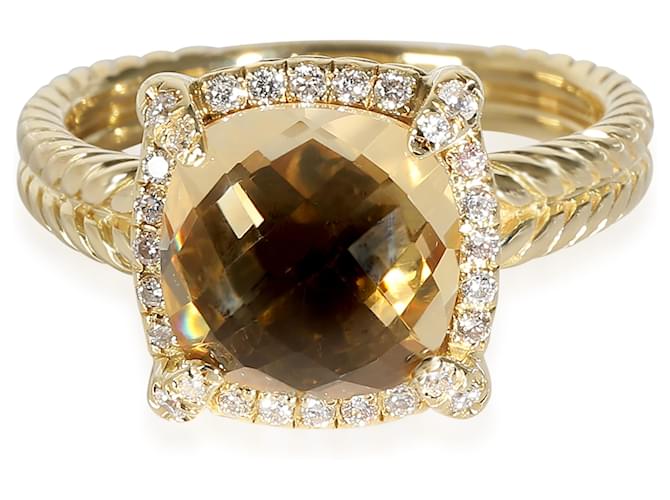 David Yurman Chatelaine Citrine & Diamond Ring in 18k yellow gold 0.15 ctw  ref.1268749