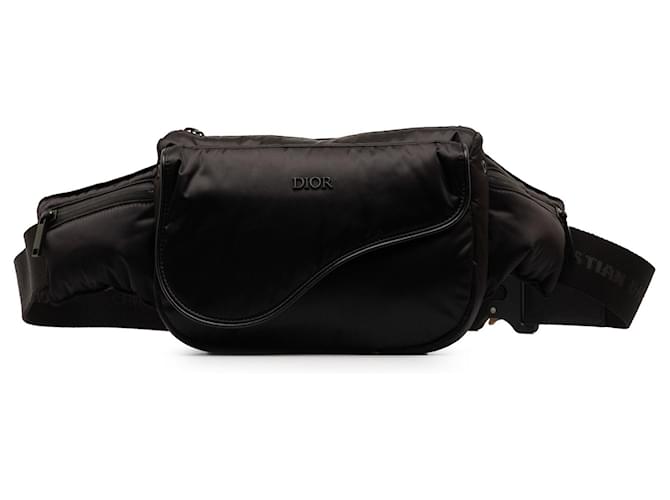 Black Dior Nylon Saddle Universe Belt Bag Cloth  ref.1268773