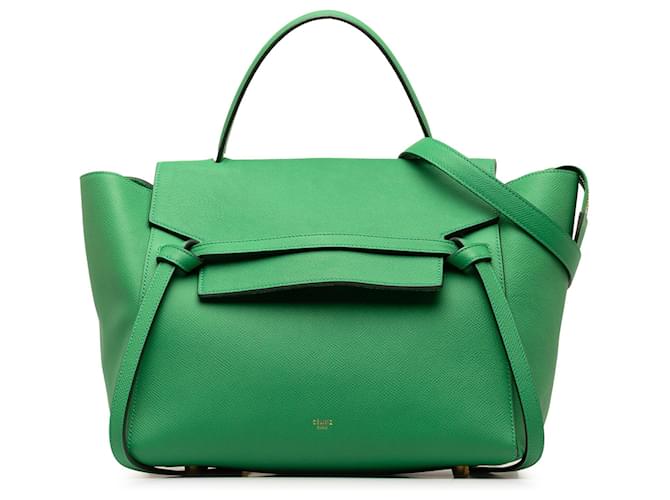 Céline Green Celine Mini Belt Bag Satchel Leather  ref.1268785