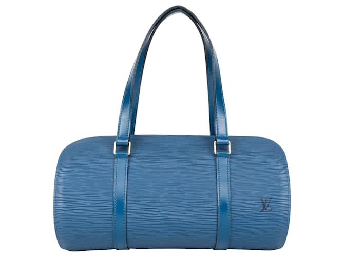 Bolsa Louis Vuitton Azul Epi Couro Papillon  ref.1268859