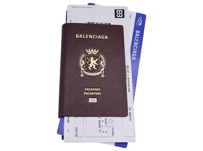 Carteira Bifold Balenciaga Passport em Couro Preto  ref.1268978