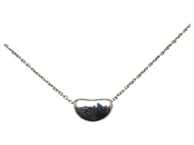 Tiffany & Co Silberne Bohnen Halskette Metall  ref.1268993