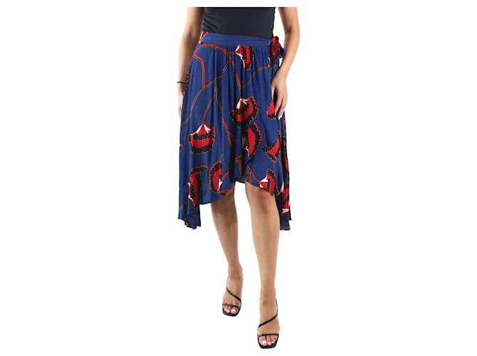 Ba&Sh Blue printed wrap skirt - size Brand size 1 Viscose  ref.1269001