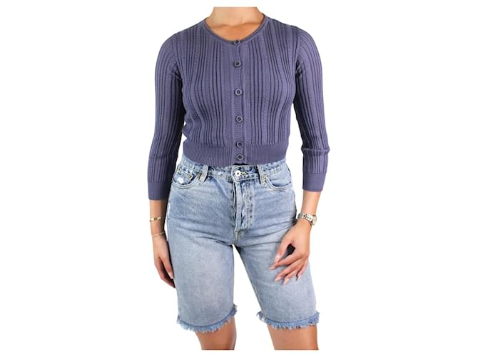 Missoni Purple button-up cardigan - size UK 10 Cotton  ref.1269002