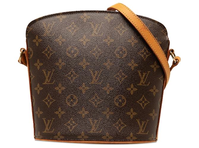 Louis Vuitton Brown Monogram Drouot Leather Cloth  ref.1269071