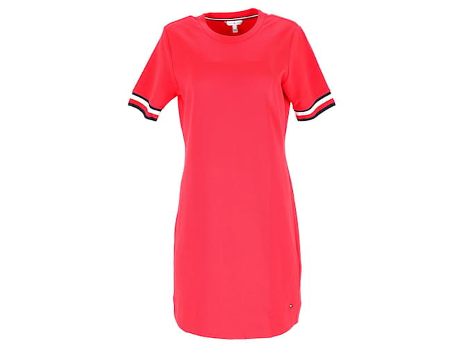 Tommy Hilfiger Damen-Kleid mit normaler Passform aus rotem Polyamid Nylon  ref.1269110