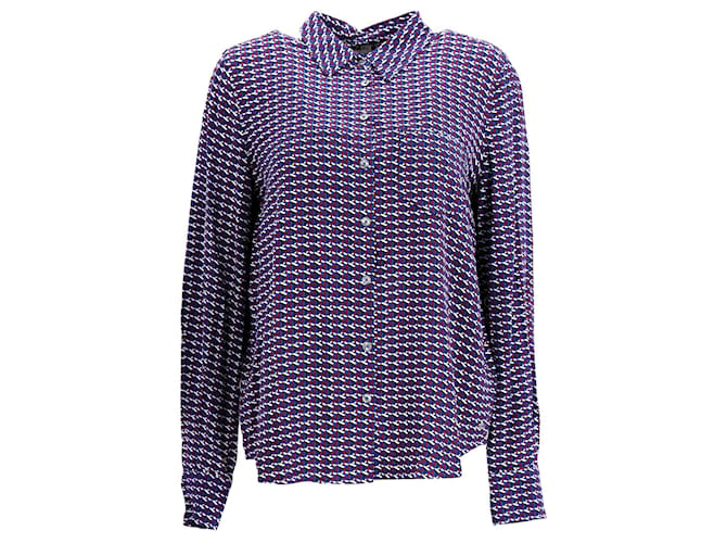 Tommy Hilfiger Camisa de popelina de corte relajado y manga larga para mujer Multicolor Viscosa Fibra de celulosa  ref.1269119