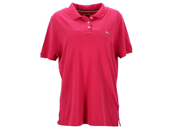 Tommy Hilfiger Damen Classics Poloshirt in regulärer Passform aus rosa Baumwolle Pink  ref.1269145