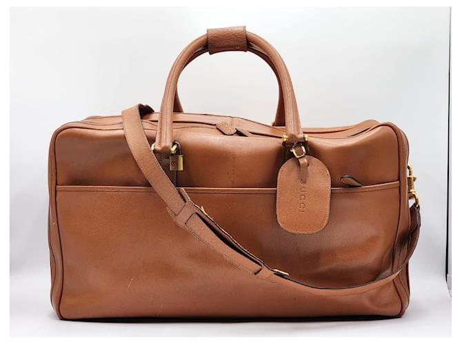 Gucci Boston Weekender Bag Travel Cognac Leather  ref.1269166