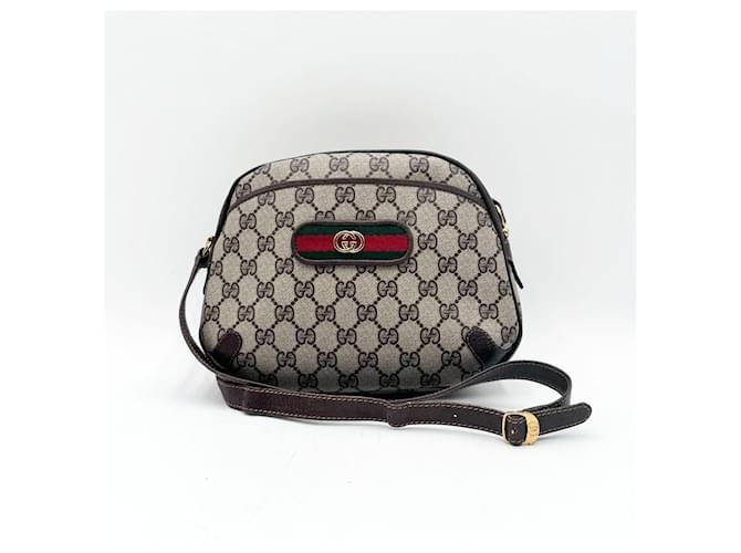 Gucci GG Vintage Supreme Ophidia Shoulder Crossbody Bag Brown Cloth  ref.1269167
