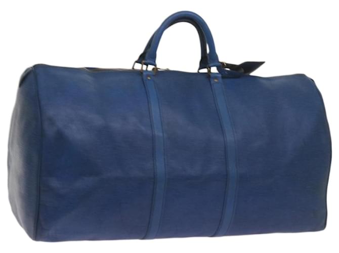 Louis Vuitton Epi Keepall 60 Boston Tasche Vintage Blau M42945 LV Auth bs12009 Leder  ref.1269179