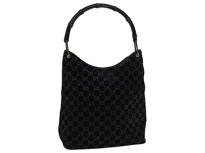GUCCI Bamboo GG Canvas Hand Bag Black 001 3006 Auth ac2776  ref.1269199