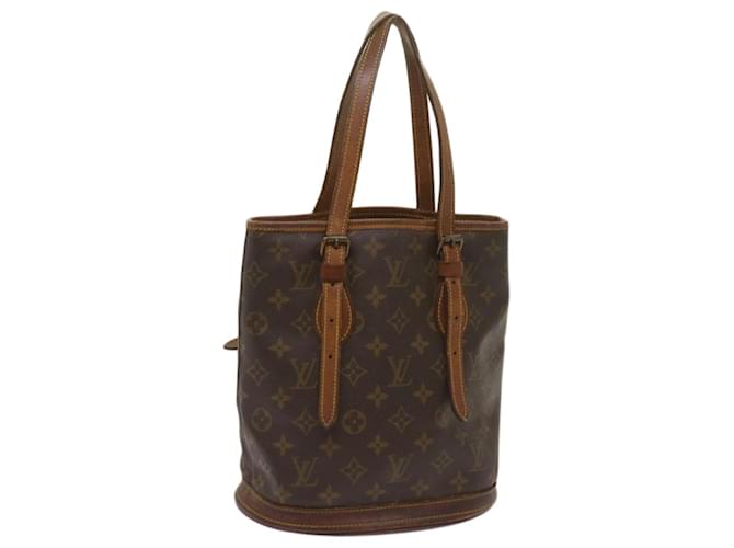 LOUIS VUITTON Monogram Bucket PM Borsa a tracolla M42238 LV Auth bs12137 Monogramma Tela  ref.1269219