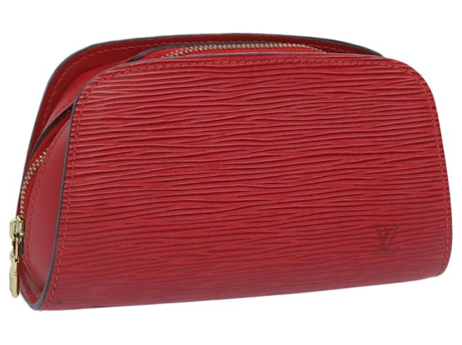 LOUIS VUITTON Epi Dauphine PM Pouch Red M48447 LV Auth ti1571 Leather  ref.1269224