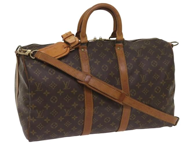 Louis Vuitton Monograma Keepall Bandouliere 45 Boston Bag M41418 Autenticação de LV 66912 Lona  ref.1269228