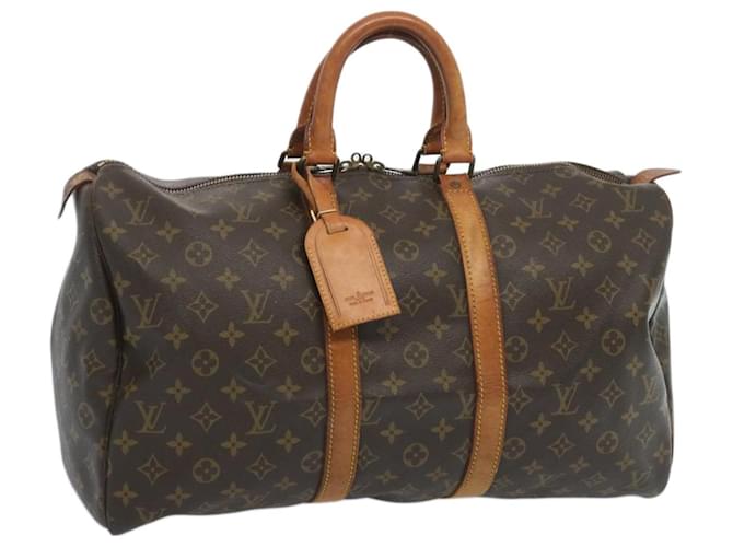 Louis Vuitton Monogram Keepall 45 Boston Bag M41428 LV Auth 66106 Cloth  ref.1269234