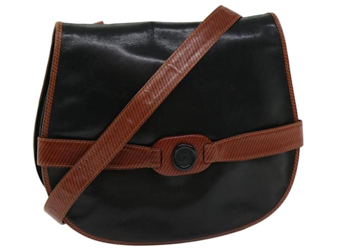 VALENTINO Shoulder Bag Leather Black Auth bs12193  ref.1269235