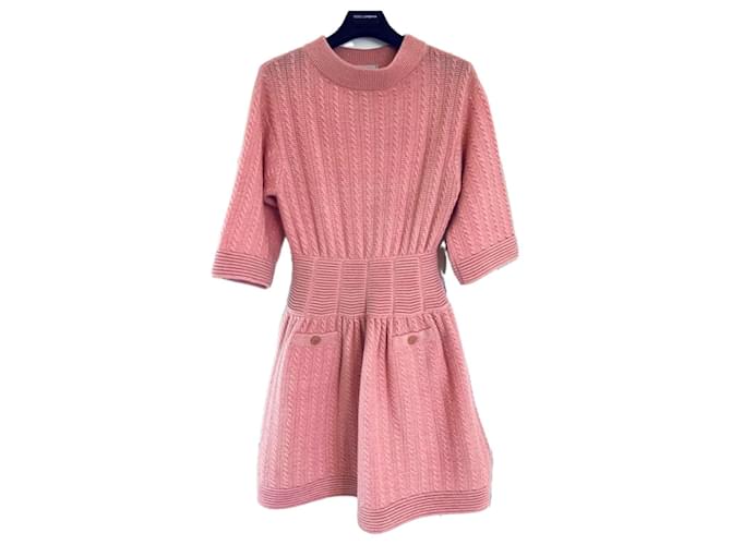 Chanel New Supermarket Collection Cashmere dress Pink  ref.1269251