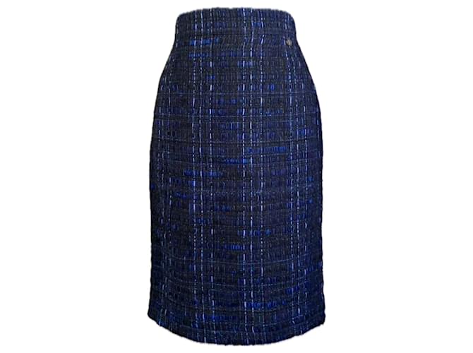 Chanel Falda de tweed Lesage Ribbon de 4K$ Azul  ref.1269252