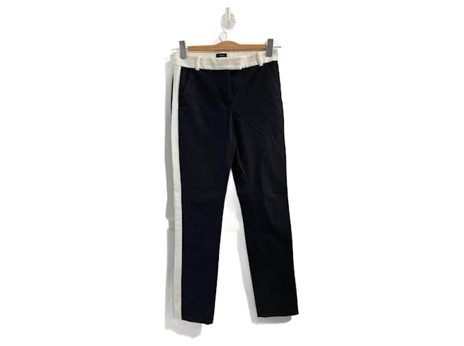 JOSEPH  Trousers T.fr 34 cotton Black  ref.1269266