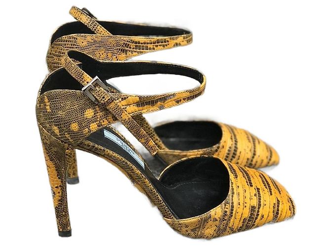 PRADA Tacchi T.EU 38 Pelli esotiche Giallo