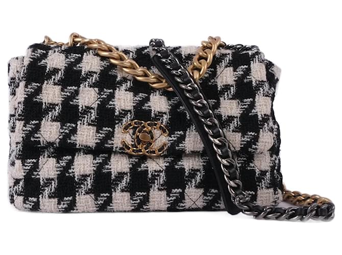 Chanel 19 CHANEL  Handbags   Tweed Black  ref.1269287
