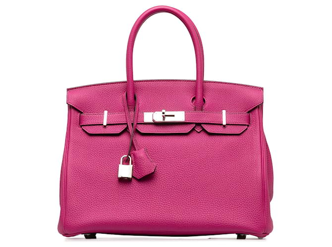 Birkin Hermès HERMES HandtaschenLeder Pink  ref.1269327