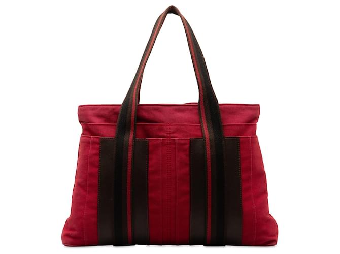 Hermès Red Hermes Sac Troca Horizontal MM Tote Bag Leather  ref.1269343