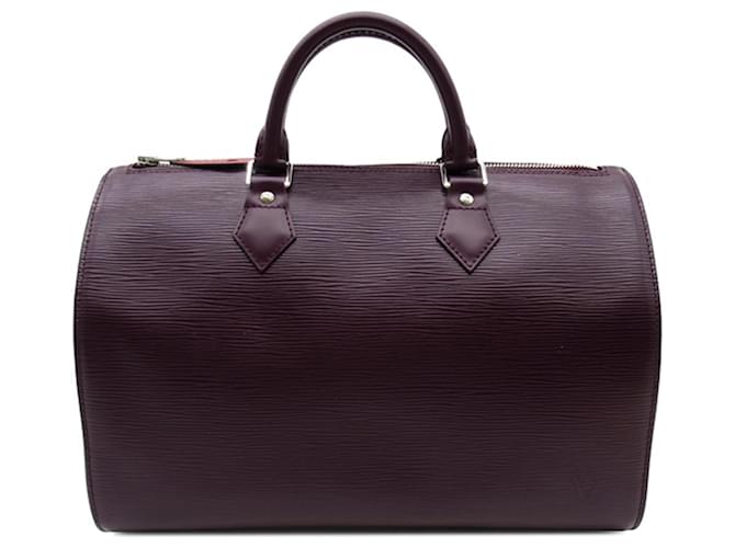 Púrpura Louis Vuitton Epi Speedy 30 Bolsa de Boston Cuero  ref.1269374