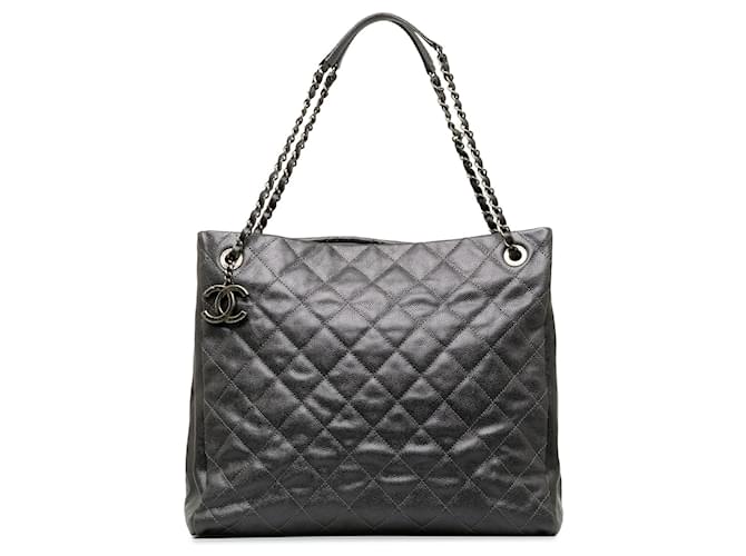 Black Chanel Large Caviar Chic Shopping Tote Leather  ref.1269433