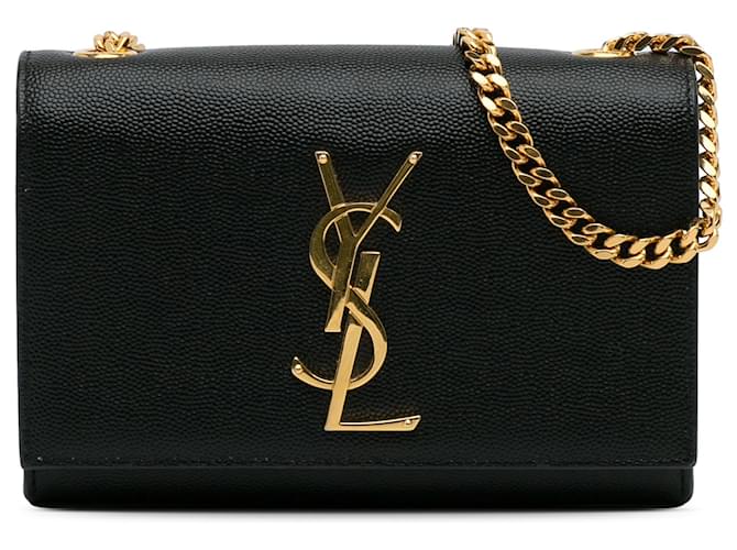 Black Saint Laurent Small Monogram Kate Crossbody Bag Leather  ref.1269440