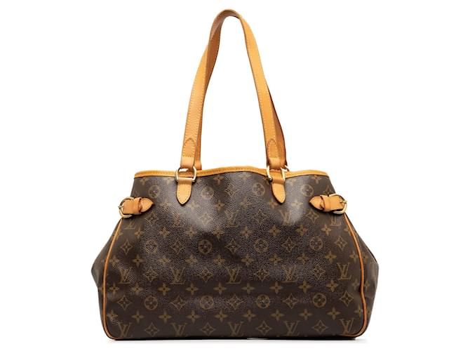 Brown Louis Vuitton Monogram Batignolles Horizontal Tote Bag Leather  ref.1269451