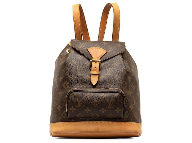 Brown Louis Vuitton Monogram Montsouris MM Backpack Cloth  ref.1269453