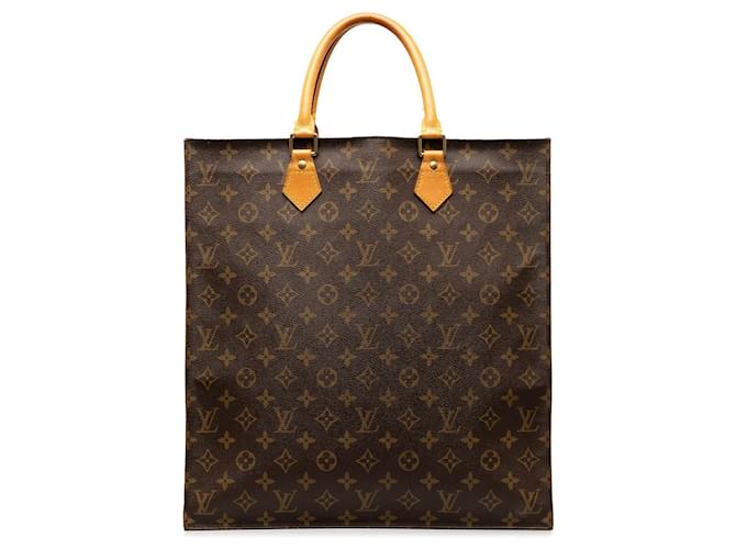 Brown Louis Vuitton Monogram Sac Plat Tote Bag Leather  ref.1269458